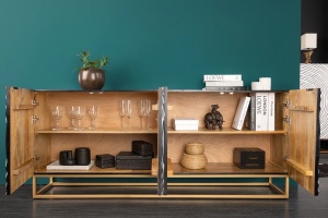 COMODA LIVING 177CM, ZEN CIRCLE, LEMN DE MANGO SI CADRUL DIN METAL, ARTIM GROUP COLECTION - Img 2