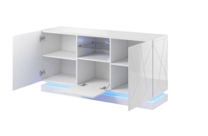 COMODA LIVING, CAMA-QIU-KOM-BI/BI 150CM, MDF LUCIOS, DIVERSE NUANTE, DESIGN MODERN - Img 8