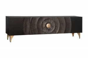 COMODA LIVING, GOLDEN SUNSET 180CM, LEMN DE MANGO, NEGRU/AURIU, ARTIM GROUP
