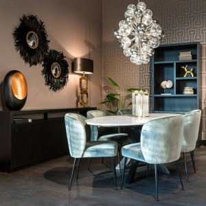 COMODA OAKURA, 240 CM, NEAGRA, DIN FURNIR DE STEJAR, RICHMOND INTERIORS - Img 2