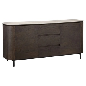 COMODA RITZ, 179 CM, BEJ/MARO, 8710, DIN MDF, CERAMICA SI FURNIR DE STEJAR, RICHMOND INTERIORS