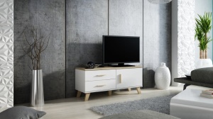 COMODA RTV LIVING LOTTA 120-1D2S ALB/STEJAR SONOMA DESIGN SCANDINAV CM