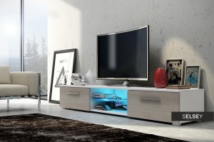 COMODA TV EDITH DIN LEMN SI PLACI LAMINATE SI MDF - DIVERSE NUANTE - Img 2