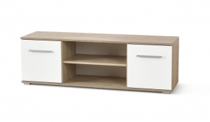 COMODA TV LIMA, RTV-1, ALB/STEJAR SONOMA, DIN PAL MELAMINAT, STIL MODERN - Img 1