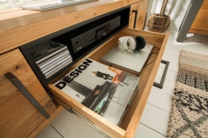 COMODA TV LOWBOARD 200CM, THOR, DIN LEMN MASIV STEJAR SALBATIC, STIL RETRO, ARTIM GROUP SELECTION - Img 3