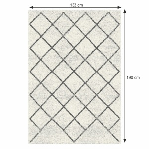 Covor, bej/model, 133x190, MATES TYP 2, 0000268524