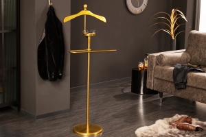 CUIER/SUPORT HAINE, VALET 128CM, DIN METAL, AURIU, IDEAL PENTRU HORECA