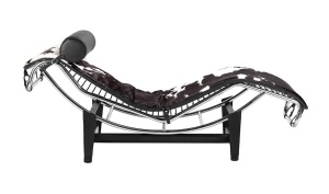 DIVAN CONFECTIONAT DIN PIELE NATURALA SI METAL, DIVANO PONY STIL MODERN - Img 2