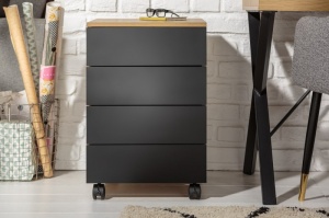 DULAP BIROU MOBIL, STUDIO, DIN MDF, CULOAREA STEJARULUI - Img 5