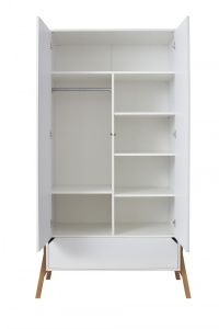 DULAP CU 2 USI PENTRU CAMERA BEBELUSI LOTTA ALB DESIGN SCANDINAV BA - Img 3