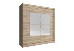 DULAP DORMITOR CU OGLINDA MAJA VII 180 STEJAR SONOMA DESIGN MODERN PSK