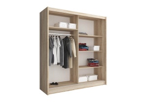 DULAP DORMITOR WIKI 180 ALB DESIGN MODERN PSK - Img 2