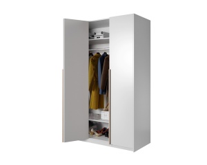 DULAP DORMITOR XELO 140 ALB/STEJAR - DESIGN MODERN - Img 5