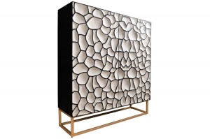 DULAP LIVING, 120CM, LEMN DE MANGO/METAL, ALB/NEGRU, ARTIM GROUP COLLECTION - Img 2