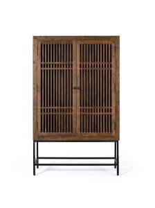 DULAP LIVING, 160CM, LEMN DE SALCAM SI METAL, MARO INCHIS, ARTIM GROUP SELECTION