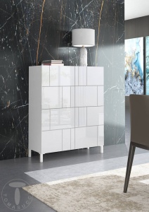 DULAP LIVING 90CM, EDDY RANDOM, COD 5075, STIL MODERN, REALIZATA PANOURI LAMINATE, USI SEMIGRAFIATE - Img 5