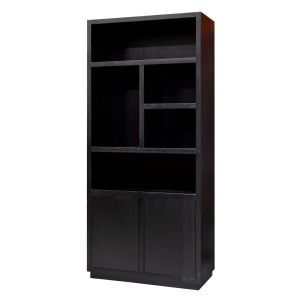 DULAP/ORGANIZATOR OAKURA, 230 CM, NEGRU, DIN FURNIR DE STEJAR, STIL INDUSTIAL, RICHMOND INTERIORS