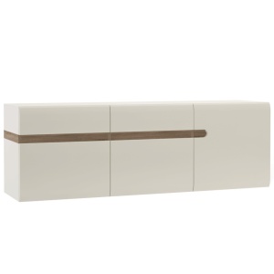 DULAP SUSPENDABIL LYNATET TYP 67, ALB EXTRA LUCIOS HG/ STEJAR SONOMA INCHIS TRUFLU, DIN PAL MELAMINAT SI MDF, STIL MODERN, TK