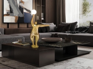 FIGURINA DECORATIVA CU LED 81CM, FIBRA DE STICLA, RASINA SI LED, DESIGN MODERN