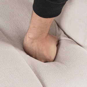 FOTOLIU, ARTIM MEBLE, REALIZAT DIN MATERIAL BOUCLE CREM SI METAL, STIL MODERN - Img 7
