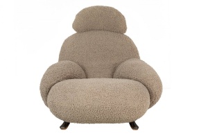 FOTOLIU BALANSOAR PLUSH TEDDY, BEJ INCHIS, DIN TEXTIL PLUSAT, STIL MODERN - Img 6
