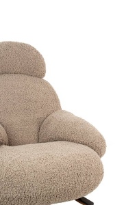 FOTOLIU BALANSOAR PLUSH TEDDY, BEJ INCHIS, DIN TEXTIL PLUSAT, STIL MODERN - Img 8