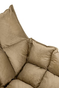 FOTOLIU BALANSOAR SWING VELVET, KHAKI, TAPITERIE DIN CATIFEA, STIL MODERN - Img 6