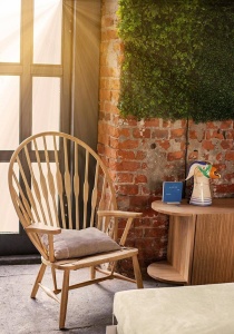 FOTOLIU CONFORTABIL BOHO PAVO, DIN LEMN NATURAL DE FRASIN SI FIBRE NATURALE, STIL MODERN B2