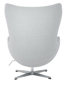 FOTOLIU CONFORTABIL EGG CLASSIC, GRI DESCHIS 17/CROM, DIN CASMIR SI METAL, STIL MODERN B2 - Img 7