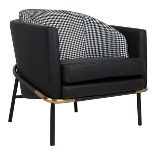 FOTOLIU CONFORTABIL GUBI, GRI/NEGRU/AURIU, DIN TEXTIL SI PIELE ECOLOGICA, STIL MODERN