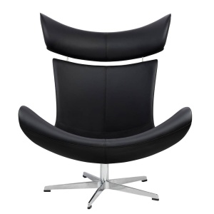 FOTOLIU CONFORTABIL VOUGE, NEGRU/CROM, DIN PIELE ECOLOGICA SI METAL, STIL MODERN B2 - Img 8