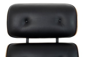 FOTOLIU DE RELAXARE DE LUX, ARTIM LOUNGE HM XL, REALIZAT PIELE NATURALA ITALIANA SI LEMN, CULOARE NEGRU/NUC, STIL EAMES - Img 5