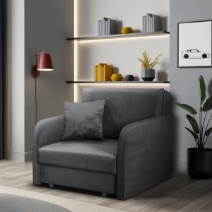 FOTOLIU DEOSEBIT EXTENSIBIL, INDIVIDUAL, ARTIM MEBLE, REALIZAT DIN MATERIAL TEXTIL GRI, STIL MODERN
