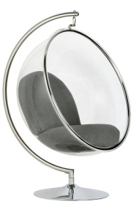 FOTOLIU EXCLUSIVIST BUBBLE STAND, GRI INCHIS/TRANSPARENT/CROM, DIN ACRIL SI CASMIR, STIL MODERN