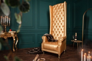 FOTOLIU EXTRAVAGANT, HERITAGE AURIU, CADRUL METALIC SI PIELE ECO, COD 40288
