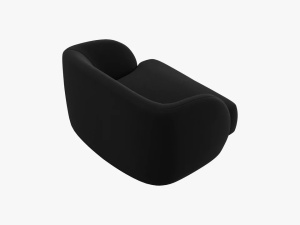 FOTOLIU MILEY, 103 CM, NEGRU 19, TAPITERIE DIN CATIFEA, DESIGN DEOSEBIT - Img 2