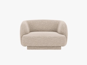 FOTOLIU MILEY, BEJ, CU TAPTERIE DIN TEXTIL CHENILLE, MICADONI