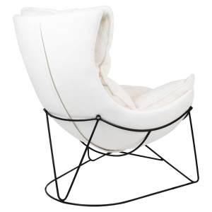 FOTOLIU OTILIA STAND TEDDY, ALB/NEGRU, TAPITERIE DIN TEXTIL PLUSAT SI PIELE ECOLOGICA, STIL MODERN, B2 - Img 4