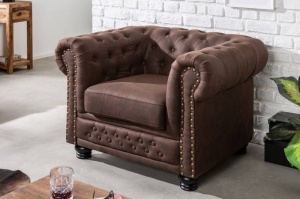 FOTOLIU STIL CLASIC, CHESTERFIELD II 105CM, CULOARE MARO, DESIGN VINTAGE