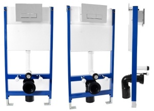 KIT ALIMENTARE REA H, VAS WC SUSPENDAT CU PANEL, CROMAT, CALITATE SUPERIOARA, REA