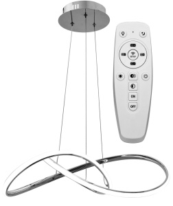 Lampă de tavan Inel suspendat LED moderna + telecomandă APP393-CP Chrome