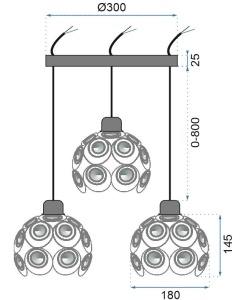 LAMPA ELEGANTA DE TAVAN APP210-3CPR Cristal Argintiu - Img 3