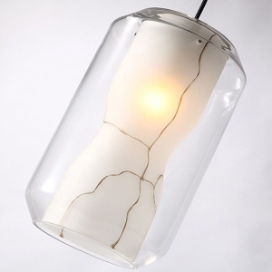 LAMPĂ MODERNĂ AURIE NEAGRA WHITE MARBLE APP909-1CP - Img 4