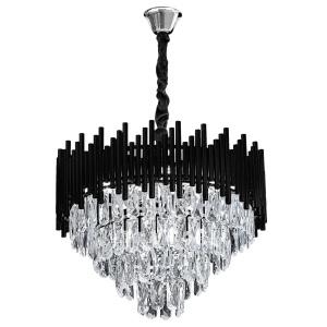 Lampă suspendată Cristal G063-CP 50cm BLACK