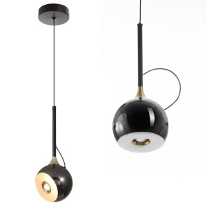 Lampă suspendată LED G087-1CP BLACK CHROME