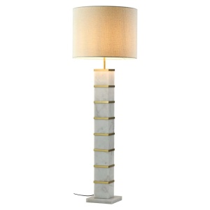 LAMPADAR CELINAE, 214477, ALB, CONFECTIONAT DIN RASINA, TEXTIL SI MARMURA, STIL MODERN