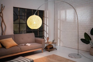 LAMPADAR COCOONING 205CM DIN CANEPA SI METAL COD 40685