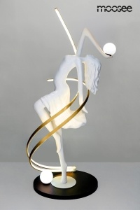 LAMPADAR DANCING QUEEN, ALB/NEGRU, CONFECTIONAT DIN FIBRA DE STICLA SI METAL, STIL MODERN - Img 3