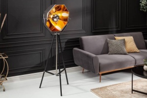 LAMPADAR DEOSEBIT 160CM, STUDIO, COD 40779, NEGRU/AURIU, DESIGN MODERN - Img 2