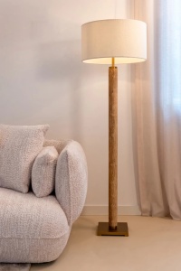 LAMPADAR LOREN, 166 CM, CREM/AURIU, DIN MARMURA SI METAL, RICHMOND INTERIORS